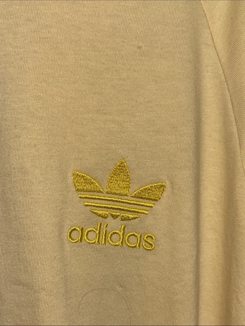 adidas Pale Yellow Tee with Bright Yellow Trim